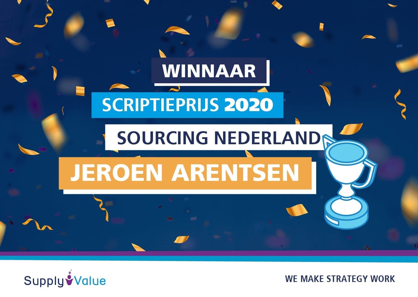 Consultant Jeroen Arentsen wins thesis award Sourcing Netherlands